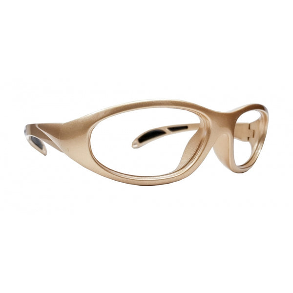 Protech Medical USA-Made 99 Ultralite Champagne Gold Radiation Safety Lead glasses with 0.75mm Lead Glass